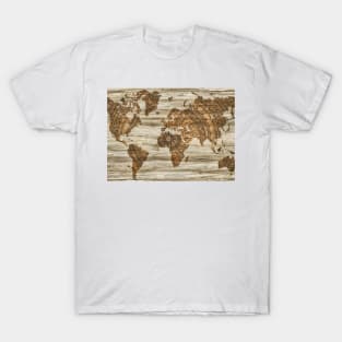 Vintage Design World Map T-Shirt